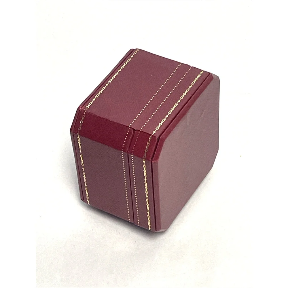 Authentic Cartier Red Empty Ring Box Jewelry Presentation Case 3